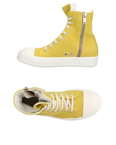 rick owens yellow sneakers