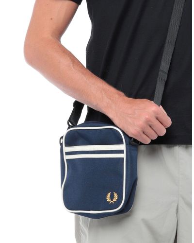 Bolso con bandolera Fred Perry de Algodón de color Azul para hombre | Lyst