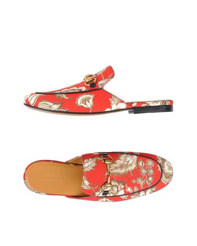 gucci mules red