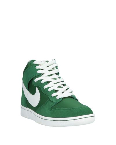 green and black high top nikes