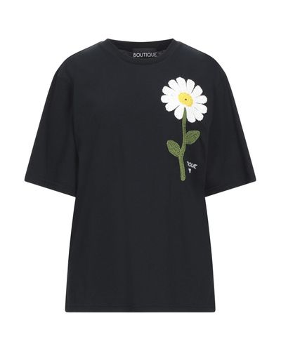 Boutique Moschino Cotton T-shirt in Black - Lyst