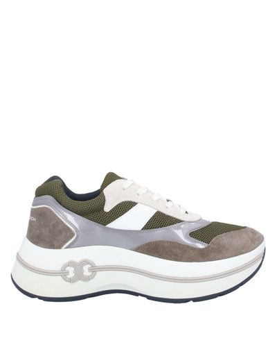 Tory Burch Leather Trainers in Military Green (Green) - Lyst