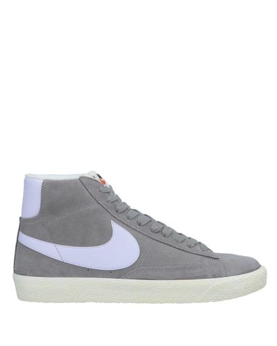 grey nike high top shoes