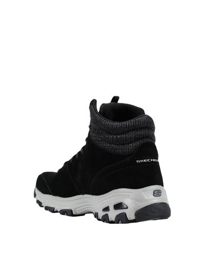Skechers Suede Ankle Boots in Black - Lyst