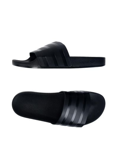 adidas Originals Leather Sandals in Black for Men - Lyst