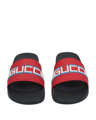 red gucci slides men's
