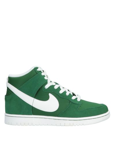 green and black high top nikes