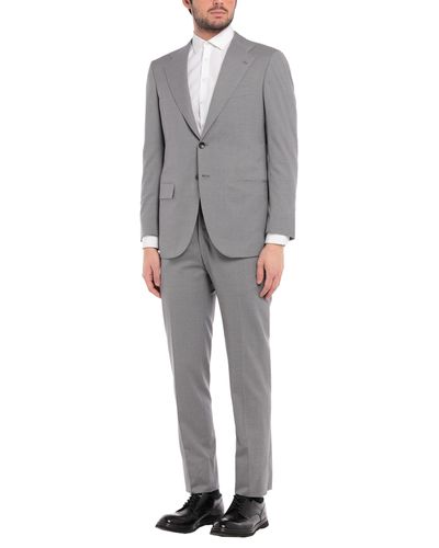 Kiton Wool Suit in Grey (Gray) for Men - Lyst