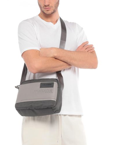 Piquadro Leather Cross-body Bag in Grey (Gray) for Men - Lyst