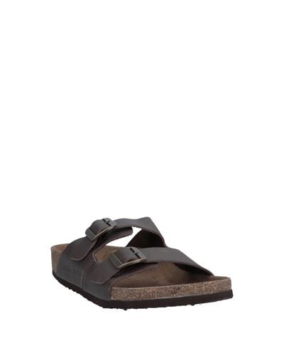 Jack & Jones Leather Sandals in Dark Brown (Brown) for Men - Lyst