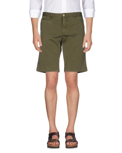 Altea Cotton Bermuda Shorts in Military Green (Green) for Men - Lyst