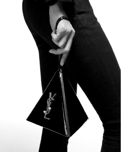 ysl triangle black bag