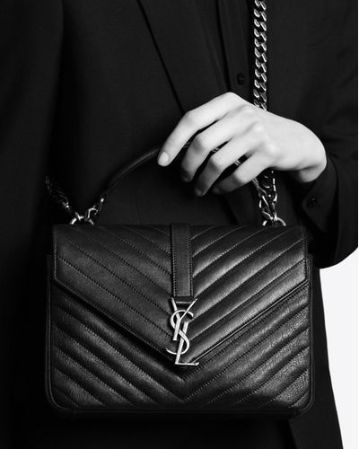 ysl college bolsa gray