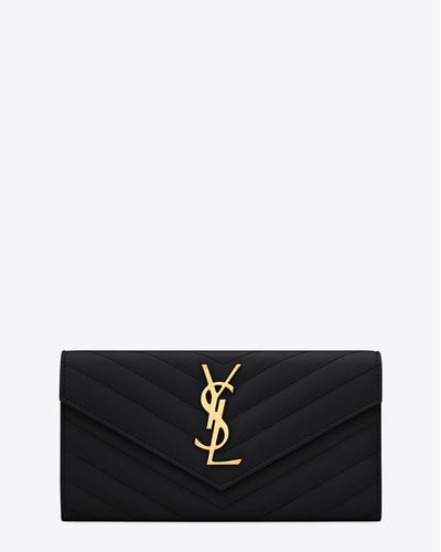 ysl monogram large flap wallet