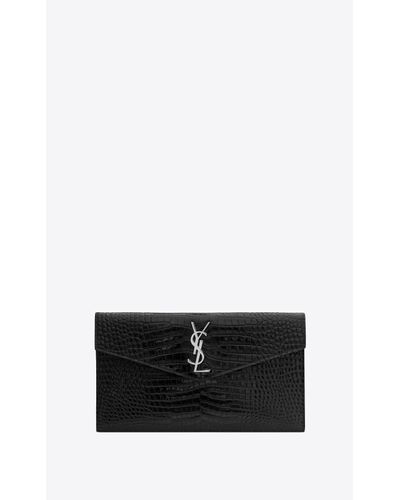 saint laurent black uptown pouch
