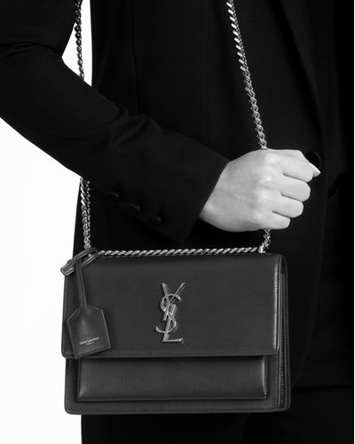 ysl sunset medium black silver