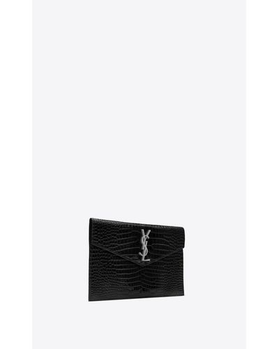 saint laurent black uptown pouch