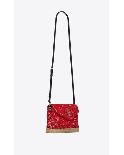 Saint Laurent Leather Loulou Toy Bag in Red | Lyst
