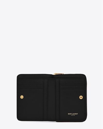 ysl compact zip wallet