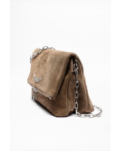 Zadig & Voltaire Rocky Suede Bag in Brown - Lyst