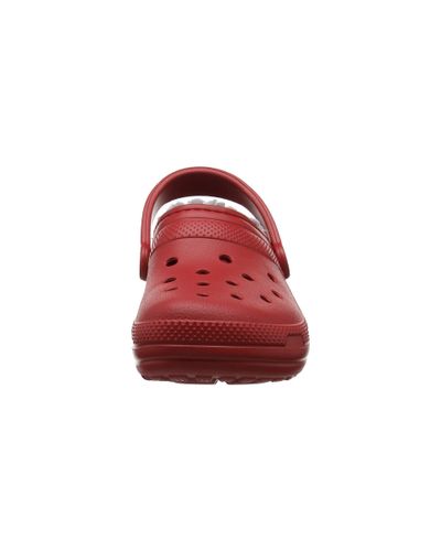 red fluffy crocs
