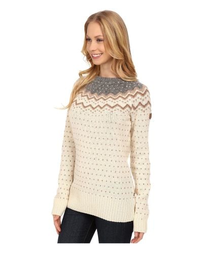 Fjallraven Ovik Knit Sweater (sand) Women's Sweater in Brown - Lyst