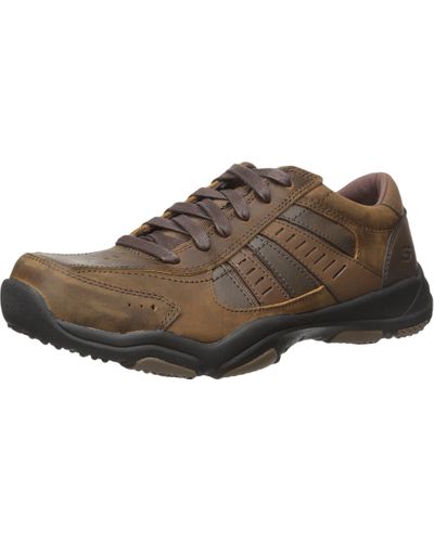 Skechers Classic Fit Larson - Nerick (dark Brown Leather) Lace Up Casual  Shoes for Men - Lyst
