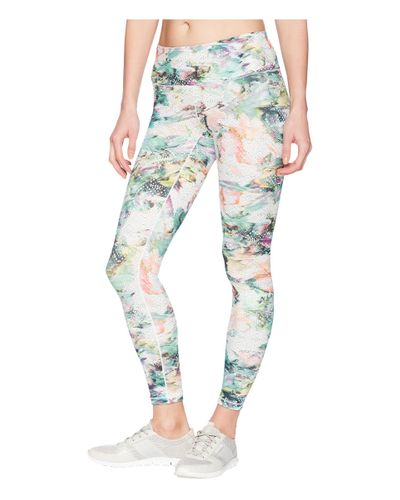 Prana Synthetic Pillar Printed Leggings (white Graceful) Capri - Lyst