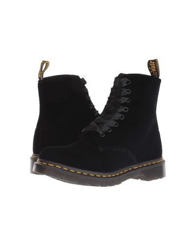 Dr. Martens 1460 Pascal Velvet (black Velvet) Women's Boots | Lyst