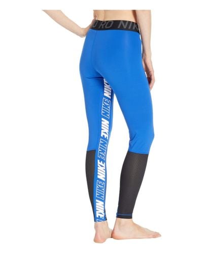 Nike Synthetic Pro Sport Distort Tights (game Royal/black/anthracite/white)  Women's Casual Pants - Lyst