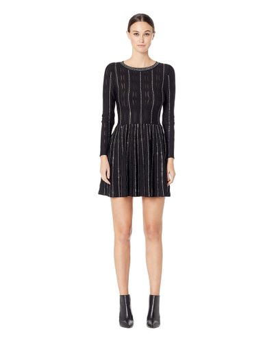 The Kooples Fully Studded Knit Dress in Black - Lyst