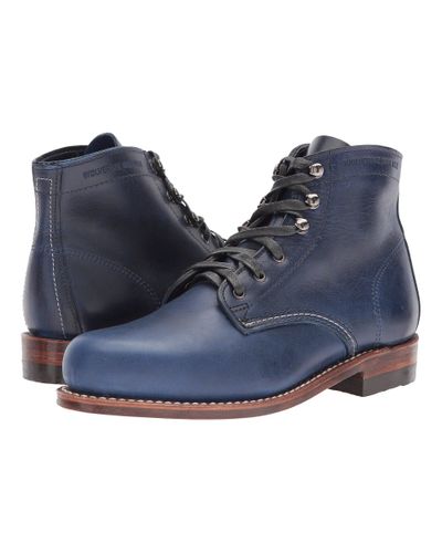 Wolverine Leather Original 1000 Mile Boot in Dark Blue Leather (Blue) - Lyst