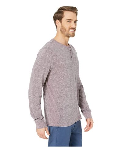 Threads For Thought Synthetic Tri-blend Long Sleeved Henley (heather ...