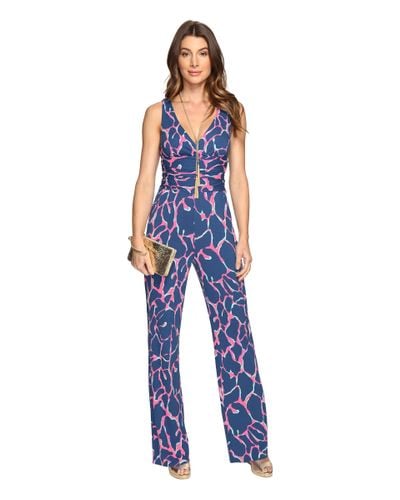 Lilly Pulitzer Synthetic Sloane Jumpsuit in Blue | Lyst