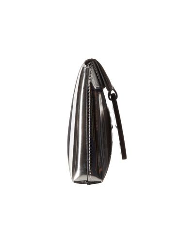Tory Burch Leather Miller Mirror Metallic Clutch (tory Silver) Handbags -  Lyst