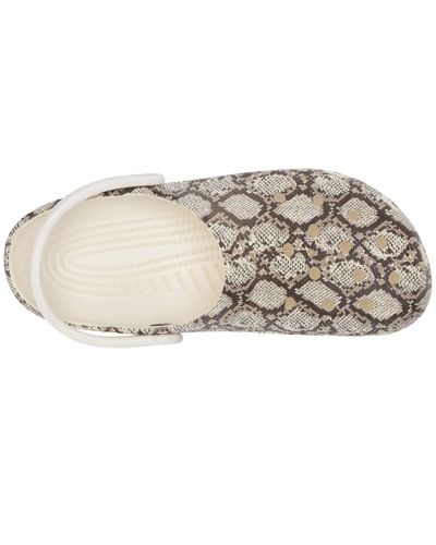 snake print clogs