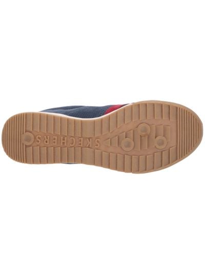 skechers street zinger suede mesh lace trainer