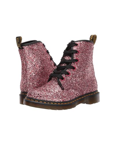 Dr. Martens Synthetic S 1460 Farrah Chunky Glitter Festival Fashion Ankle  Boots in Pink - Lyst