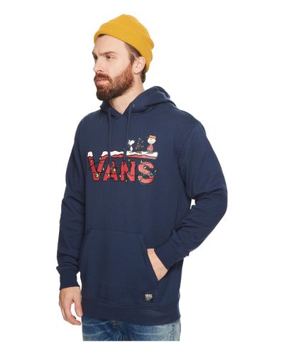 Vans Cotton X Peanuts Holiday Pullover Hoodie in Blue for Men - Lyst