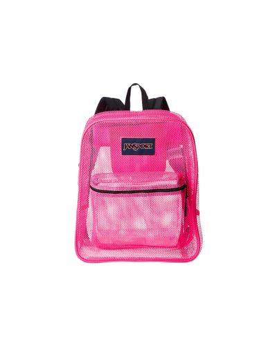 pink mesh backpack