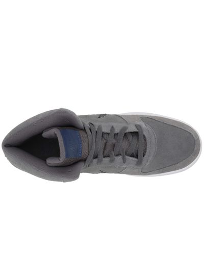 Nike Leather Ebernon Mid Premium (dark Grey/blue Void/white) Shoes in Gray  for Men - Lyst