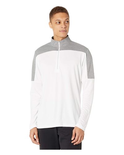 adidas Originals Synthetic Lightweight Upf Primegreen 1/4 Zip Pullover in White for Men - Lyst