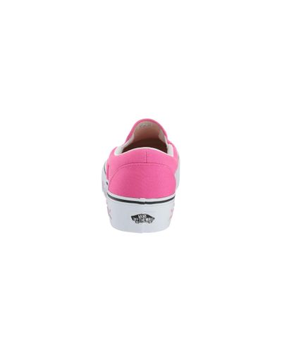 Vans Canvas Classic Slip-on Platform ((sidewall Flame) Carmine Rose) Slip  On Shoes in Pink - Lyst