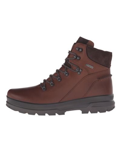 Ecco Leather RUGGED Track Hiking Boots in Brown for Men - Lyst