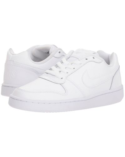 nike ebernon low top sneakers white