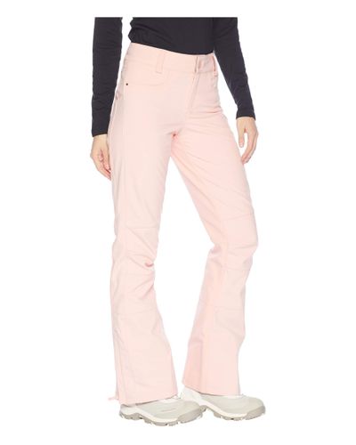 Roxy Fleece Creek 15k Snow Pants (coral Cloud) Women's Casual Pants in Pink - Lyst