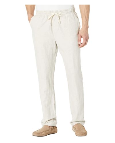Nautica Classic Fit Drawstring Linen Pants in Beige (Natural) for Men ...