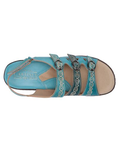spring step blue sandals