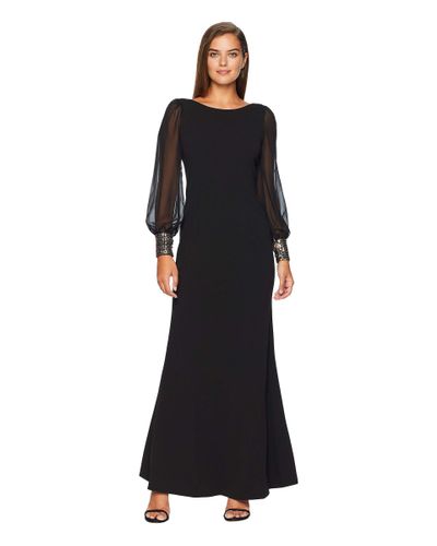 black chiffon sleeves