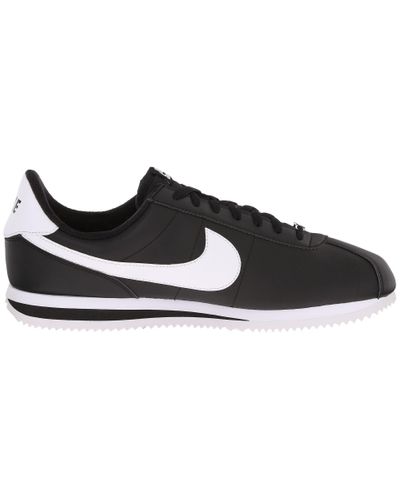 nike cortez white black metallic silver